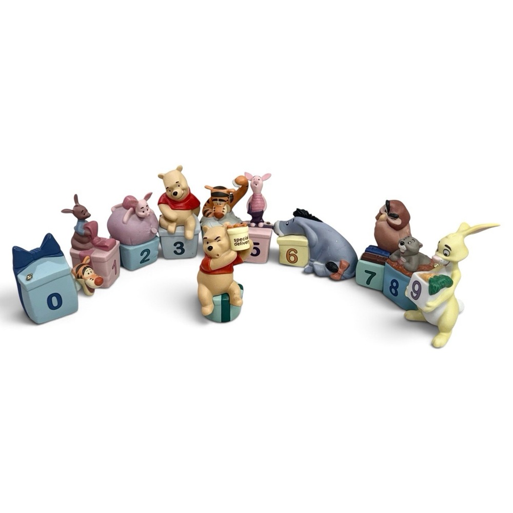 Disney Winnie The Pooh & Friends Birthday Porcelain Figurine Set 08' - COMPLETE!